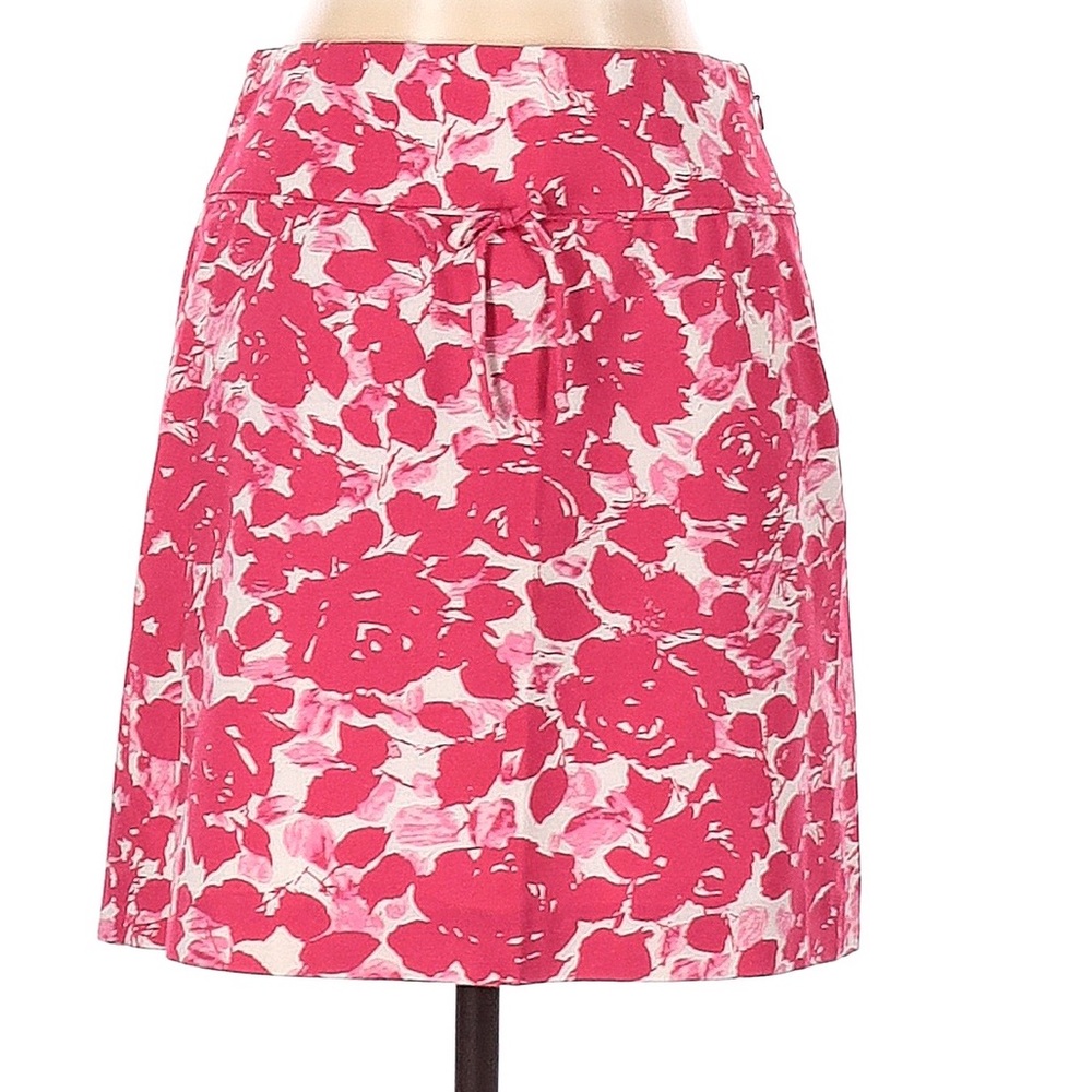 J Crew Hot Pink Floral Pencil Skirt Size 2